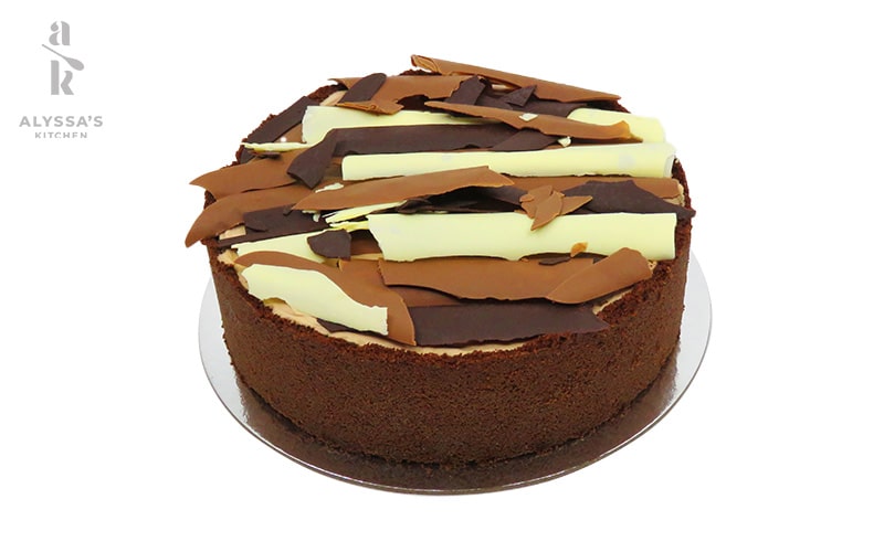 Alyssas-kitchen-Custom-cakes-Chocolate-Cheese-Cake-with-tri-colour-shards-4